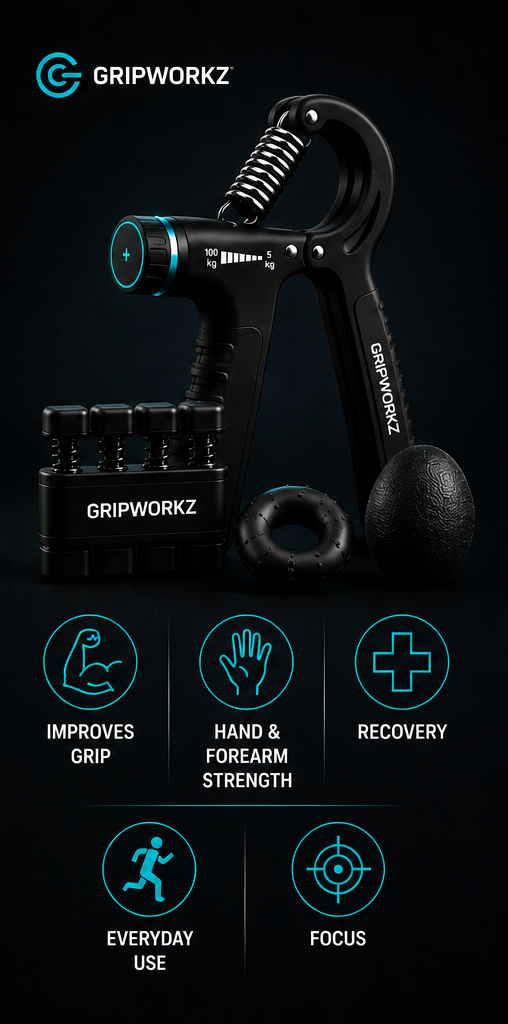 Adjustable Finger & Forearm Strengthening Kit – 5-100kg Resistance Hand Gripper Set